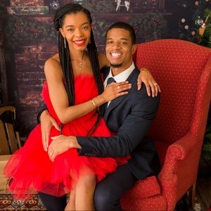 Red Fashion Nova tulle mini dress